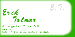 erik tolmar business card